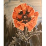 Carmel Flynn, Irish "Poppy" watercolour, signed lower right, approx.