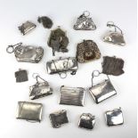 An interesting collection of varied decorative silver chain and other Ladies Purses,