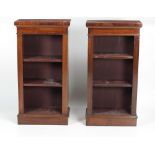 A pair of Georgian style mahogany Open Bookcases, of small proportions,
