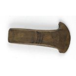 ** WITHDRAWN*** An early bronze Axe Head, approx. 10cms (4")long, worn.
