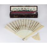 A very fine quality 19th Century carved ivory Fan,