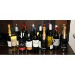 A collection of varied Champagne, Red & White Wine, and Port, as a lot, w.a.f., approx. 18 bottles.