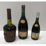 An old large Bottle of "Hennessy Bras Armé Cognac," 2 Pints 8 Fluid ozs, with original label (dam),