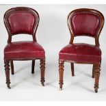 A set of 6 spoon back Victorian period Dining Chairs,