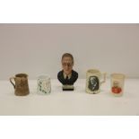 A collection of varied Commemorative Cups and Saucers, including King Billy, Eamon de Valera,