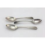 A pair of late Georgian silver Serving Spoons, by William Eley,