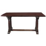 An important late 17th Century / early 18th Century finely figured oak Refectory Table,