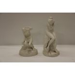 Two good Copeland Parian Figures, Venus on a rock, and a smaller ditto, both stamped S.