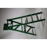 A wooden framed green painted Tennis Umpire's Stand,