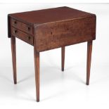 A 19th Century Irish mahogany drop leaf Pembroke Table, with frieze drawers,