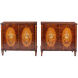 A pair of attractive George III style painted Commodes,
