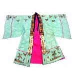 A fine quality late 19th / early 20th Century embroidered Chinese silk Robe,