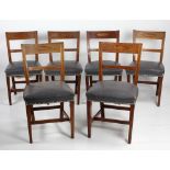 A set of 6, 19th Century inlaid mahogany Dining Chairs,