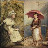 Ellen Partridge, English, (Active 1844 - 1894) Watercolour: "Rain amid the mountains of Bavaria,
