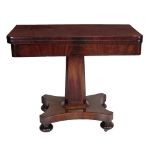 An attractive Victorian Irish mahogany fold-over Card Table,