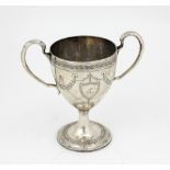 An early 19th Century Irish silver crested two handled Cup,