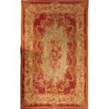 A pair of 19th Century red ground floral Aubusson Tapestry Wall Hangings, each approx.