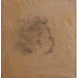Edward Stott, A.R.A. (1859 - 1918) "Study of a Child's Head," pencil, approx.
