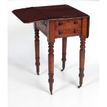 An attractive 19th Century Irish mahogany drop-leaf Table, of small proportions, with D end flaps,