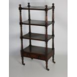 An attractive four tiered Georgian period assimilated rosewood Dumbwaiter,