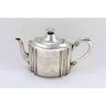 A fine large Irish bright-cut silver Teapot, Dublin c.