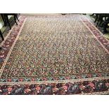 An attractive and large 19th Century purple ground Middle Eastern floral Carpet,