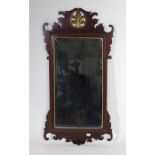 A 19th Century mahogany framed upright Mirror,