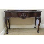 A Chippendale style mahogany bow fronted Side Table,