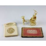 A fine quality 19th Century intricately carved ivory Card Case,
