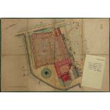 Map Presented to an Irish Count, 1962 An attractive coloured Map, 42cms x 61cms, of a house,