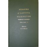 Elias (A.C.) Memoirs of Laetitia Pilkington, 2 vols. roy 8vo Uni. of Georgia 1997, First Edn. Thus.