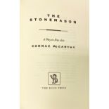 Inscribed Copies Mc Carthy (Cormac) The Stonemason, 8vo N.Y. (The Ecco Press)1994, First.