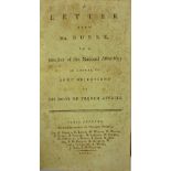 Pamphlets: 1. Burke (Edmund) A Letter from ..