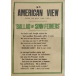 Poster: Political, An American View (from the New York - Life) - Ballad of Sinn Feiners, approx.