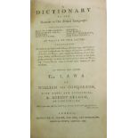 Extremely Rare French Dictionary Kelham (Robert) A Dictionary of the Norman or Old French Language,