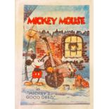 A set of 6 colourful and attractive "Mickey Mouse" Movie Cinema Posters, uniformly framed,