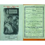 A Collection of Irish Theatre Booklets and Programmes (1920's to 1960's) A diverse Collection of