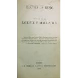 Binding: Renehan (Laurence F.) History of Music, sm. 8vo D. (C.M. Warren) 1858. First Edn.