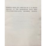 30 Copies Only Printed Bullen (A.H.) Weeping Cross, etc.