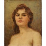 PAUL DESIRE' TROUILLEBERT (1829-1900) "Nudo di donna a fondo verde"