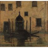 15 GINO ALBIERI (1881-1949) "Gondola all'ormeggio".
