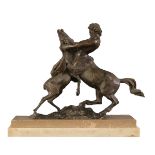 167 EUGENIO AVOLIO (1876-1929) "La lotta del centauro". Scultura in bronzo