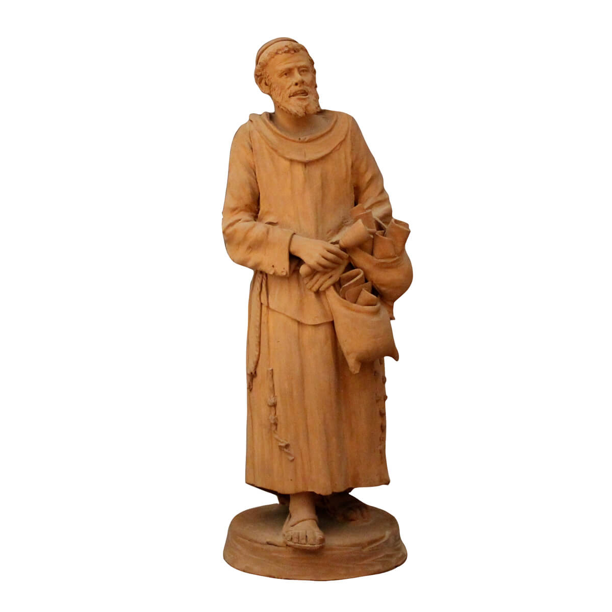 24 SAN FRANCESCO. Scultura in terracotta grezza.