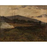 92 PIO JORIS (1843-1921) "Paesaggio di campagna".