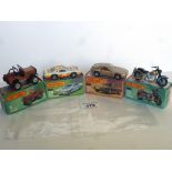 4 BOXED MATCHBOX VEHICLES - 5 4X4 JEEP OFF ROAD, 34 CHEVY PRO STOCKER, 50 HARLEY DAVIDSON, 59