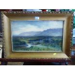 WATERCOLOUR OF A COUNTRY SCENE BY PEARSON 27.5CM X 45.5 CM