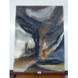 WILLY TIRR DOUBLE SIDED ABSTRACT PAINTING W 56CM X H 75CM