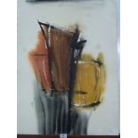 WILLY TIRR DOUBLE SIDED ABSTRACT PAINTING 57CM X 78CM