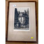 SIGNED LIMITED EDITION ETCHING BY W. RENISON 11.5" X 7.5"