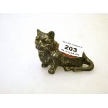 PLATED CAT PIN CUSHION 3.5"